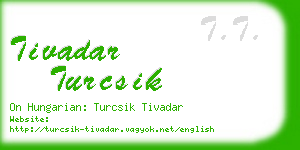 tivadar turcsik business card